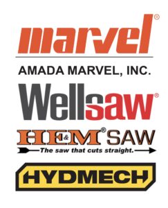 Logos: Amada® Machinery America, Inc.; Wellsaw®, HE&M®Saw, HYDMECH