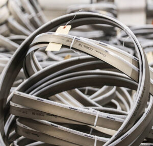 closeup of pile of AMADA Cobalt saw blades