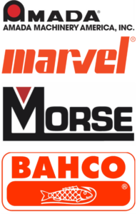 Logos: AMADA® AMADA MACHINERY AMERICA, INC., marvel®, MORSE, BAHCO®